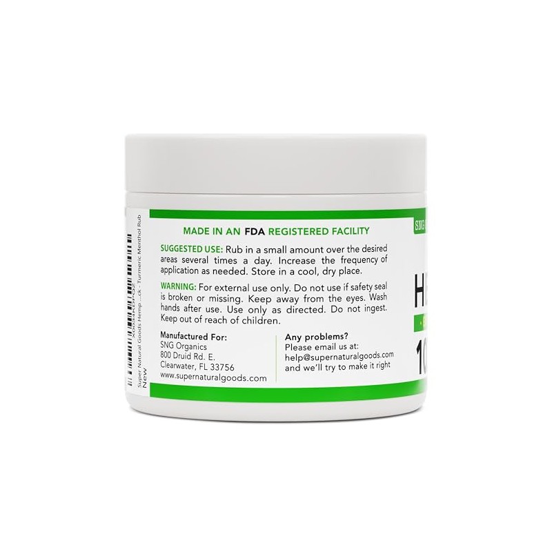 ​​Super Natural Goods Hemp Cream with Hemp Oil, Turmeric, Arnica