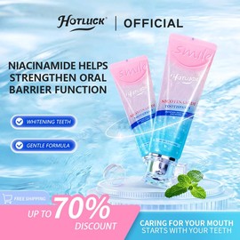 Hotluck Niacinamide Whitening Toothpaste 【Triple Whitening】Deep Cleanse with Refreshing Mint - Specification: 2 packs