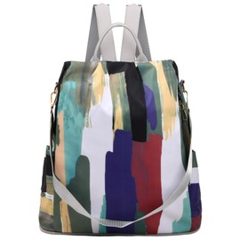 Pagezol Women's Backpacks, Anti-Theft Backpack for Women, Rucksack Shoulder Bags Ladies, Waterproof Nylon Daypack, Casual Travel Backpack, Lightweight Travel Bag School Bags for Girls Women (Colorful)