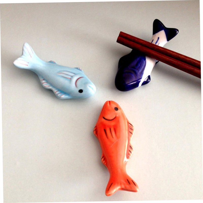 Cabilock Unique Fish Ceramic Chopstick Rests Holders Sturdy and Stylish