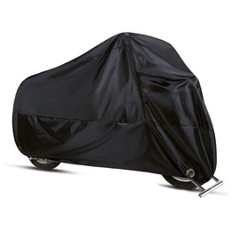 Scott Edward Cubierta Impermeable para Motocicletas, Funda para Motocicleta Impermeable Protección contra el Polvo, UV, Escombros, Lluvia, con Agujeros de Bloqueo Cubierta contra Viento Negro(XXL)