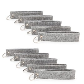 Luxflair Felt key ring in various sizes and colours, for plotting, crafts and designing yourself., Grey