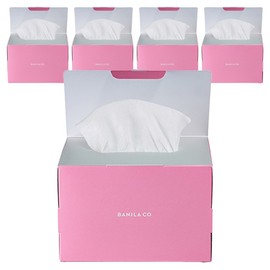 Banila Co. Facial Tissue Cotton Pads, 100 Sheets, 5 Pieces / 바닐라코 쏙쏙 페이셜 티슈 화장솜, 100매입, 5개