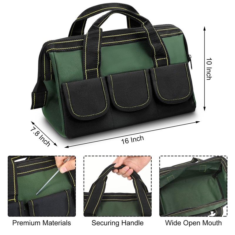 Sanwuta 3 Pack Tool Bag for Men with Waterproof Hard