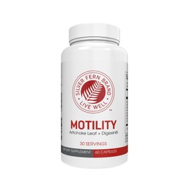 Silver Fern Brand Motility- Non-Laxative Constipation and Slow Motility Boost - 60 Capsules, 30 Day Supply - Contains Artichoke Leaf, Tender Okra Pods, & Winter Cherry