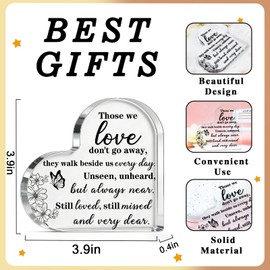 OZUEMUL Grief Gifts for Women Remembrance Gift for Loss Condolences Bereavement Gift for Loss Sympathy Gifts for Loss Of Mother Father Husband Memorial Plaque Bereavement Gift Idea