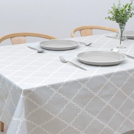 Style Decor W4701310 Tablecloth, 100% Cotton, Fashionable, Rectangle, Nordic, 56.9 x 70.9 inches (142 x 180 cm), Standard, Gray, Simple, Stylish