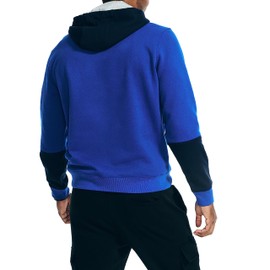 Nautica Men's Sustainably Crafted Colorblock Logo Hoodie, Bright Cobalt