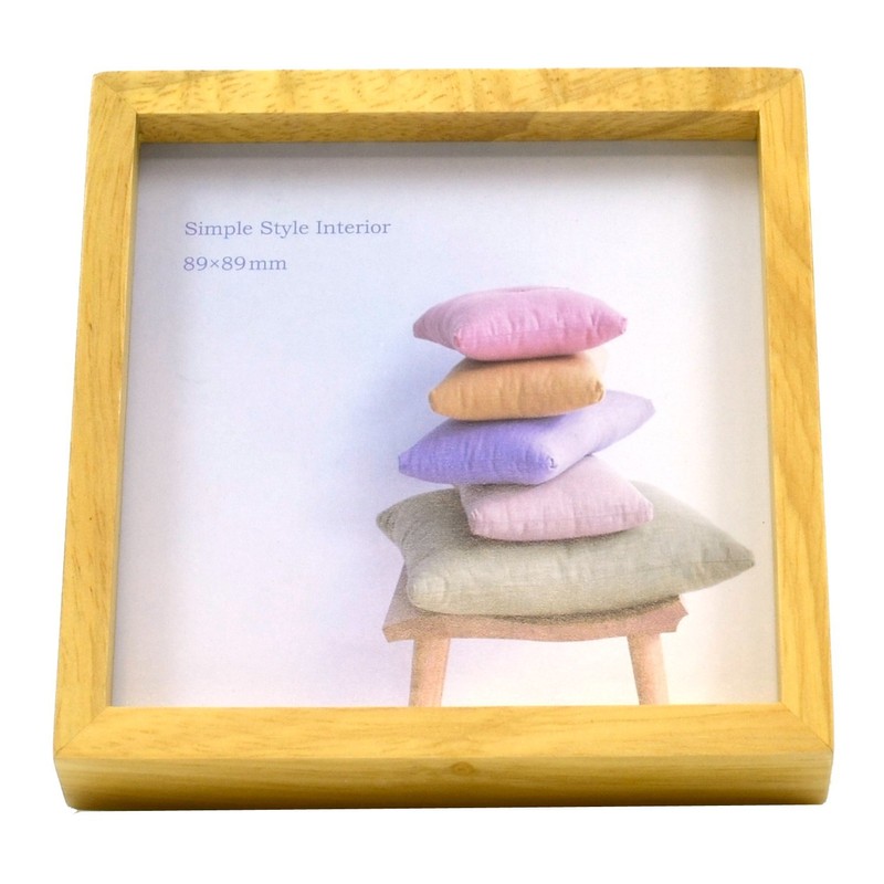 KING JK101-SQ-NT Picture Frame Wood Frame Square Natural 70163