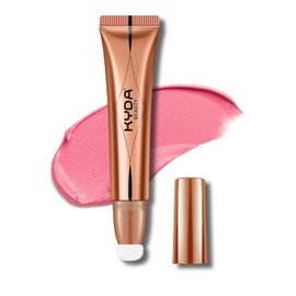 KYDA Blush Beauty Wand, Liquid Face Touch Rouge with Cushion Applicator, Long Lasting Natural Shimmer Silky&Smooth Cream Glowing Blush Makeup, 0.6 fl.oz (#8)