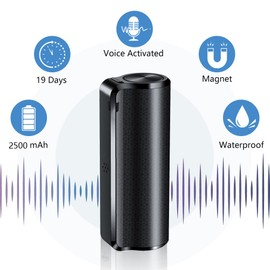QZTCAMERA Voice Recorder with Magnetic Feature, Voice Activated, 500 Hours Recording, Compact and Portable for Clear Audio in Lectures, Meetings, and Interviews, Supports Phone, 32GB