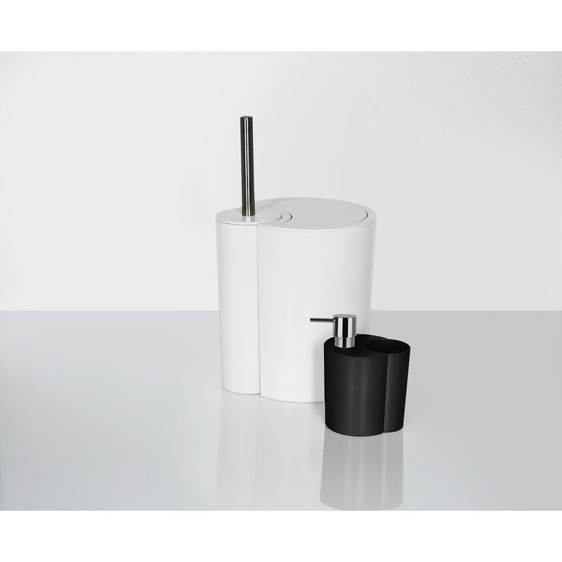 Spirella Sun & Moon 2in1 Soap Dispenser & Tumbler, Black,