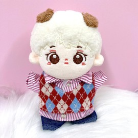 Argyle Vest & Strap Shirt & Pants Set, For 3.9 inches (10 cm), Purple, Sewing Clothes, Kigurumi, Accessories, Kpopdoll Costume