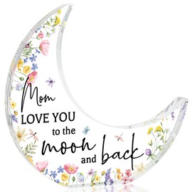 Mothers Day Gifts for Mom - Gift for Mom Delicate Mom Birthday Gifts from Grandkids Acrylic Moon Decorations 5.0 x 5.0 Inches Mothers Day Christmas Birthday Gifts for Mom, Gifts Ideas for Mom