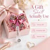 Pink Bow Badge Reel Holder Retractable ID Card Name Badge