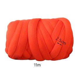 Colcolo Chunky Yarn Arm Knit Yarn Washable Tube Giant Yarn Jumbo Yarn Hand Knit Knitting Bulky Yarn for Crochet Throw Scarf Pet Bed Hats, Orange