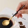 5.1 Inches Matte Gold Coffee&Tea Spoons With Black Handle,Small Gold