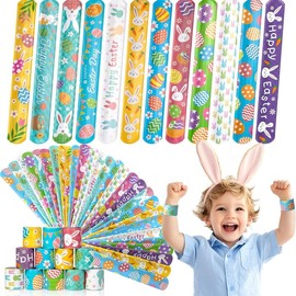 36 Pcs St. Patrick's Day Slap Bracelet,St Patricks Day Favors,St Patricks Day Gifts,St Patricks Day Decorations Gifts Bracelet Decorations Outdoor,St Patricks Day Prizes Bracelets Bulk for Holiday - style: Easter