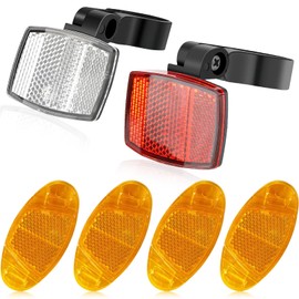 Wefaly Spoke Reflectors Bicycle, Bicycle Reflector Reflectors Front Rear for Road Bike, MTB, E-Bike, Pack of 6