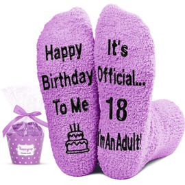 HAPPYPOP 18th Birthday Gifts Socks Ideas - 18th Birthday Gifts for 18 Year Old Girl, Birthday Presents for Teen Girls Age 18