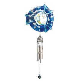 Iron Stop DCH280-2 16cm Designer Moon and Stars Wind Chimes with Spinner