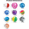 HEUHAI 10-Pack Ferret Jingle Bell Toy Balls, Non-Toxic PP, Hollow