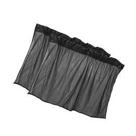 Motoforti 2 Pcs Suction Cup Black Mesh Window Curtains Car Sun Shade 70 x 45cm Long-lasting