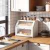 STDDRE Bread Box for Kitchen Countertop Bin Double Layer Bread