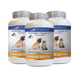 PET SUPPLEMENTS Cats Immune Support - PET Immune Support - Dogs and Cats - VETS Choice - Chews - cat Allergy Remover - 3 Bottles (180 Treats)
