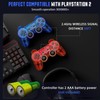 GamingBoy Wireless Controller for PS2, 2 Pack 2.4G Dual Vibration