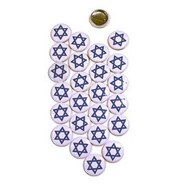 Star of David Pinback Buttons - 1 Inch Round - 25 Pack