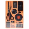 ZKH Dressmaking Box with Basic Sewing Accessories Starter Pack for Budding Sewers, Sewing Sets (87-Piece / 28.05 x 18.5 x 2.5 cm)