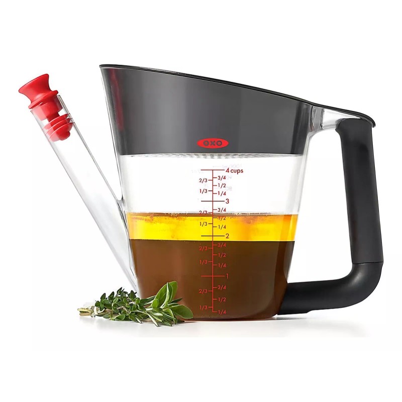 OXO Jarra Separa Decanta Salsas Grasas 4 Tazas Color Transparente