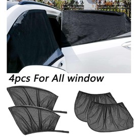 GLURIZ 4 Pcs Parasol Universal de Coche para Las Ventanas de Malla Transpirable, Parasol de Coche Protección para Lateral Ventana, Sombrillas de la Ventana del Coche