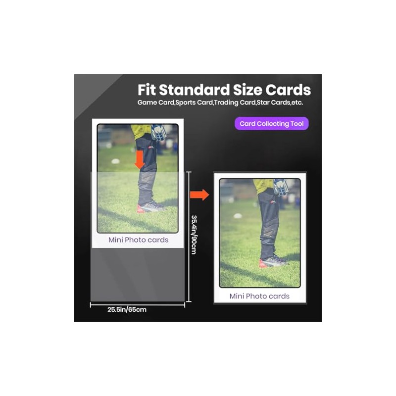 HASTHIP® 100Pcs Trading Card Sleeves Self-sealing Card Sleeve for Game