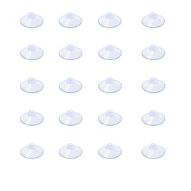 AQUANEAT 20 Packs Suction Cups 0.8 Inch Clear Sucker Pads Without Hook for Glass Home Organization Decoration