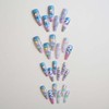 QQPPOLIU Square Long Press on Nails,Fake Nails with Designs,Full Cover