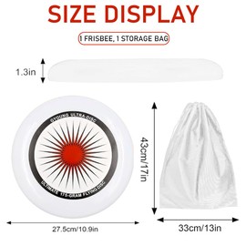 Outdoor-Wettkampf-Frisbee, Flying Ring, Professionelle Wurfscheibe, für Erwachsene, Kinder, Sport, Spiele und Spaß im Freien, Geeignet sowohl für Profi als auch für Casual Spieler, 175g, Rot+Tasche