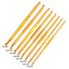 8PCS Golden Alumina Double Ended Crochet Hooks Knitting Needle Set