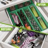 Utopia Kitchen Silverware Organizer, Bamboo Utensil Drawer Organizer for Cutlery,