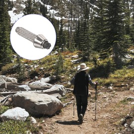 M METERXITY 6 Pack Trekking Poles Carbide Tips - Aluminum Alloy Walking Hiking Pole Tip Parts for Trekking Poles Outdoor Camping (9mm, Silver)