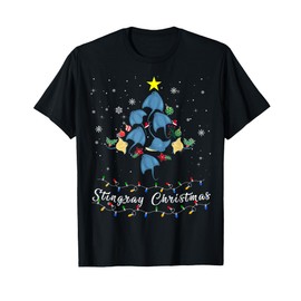 Th Cute Stingray Christmas Tree Pajama Matching Costume T-Shirt