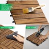 Idzo Interlocking Deck Tiles 9.6 SQFT - 10PCS Waterproof Acacia