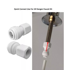 faucet 3/8" Faucet Adapter Quick Connect Use For All Kangen Faucet Kit (2 pcs)