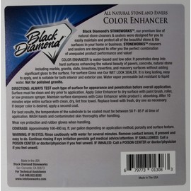 Wet Look Natural Stone Sealer. Durable, Long-Lasting Gloss Protection. Interior and Exterior Pavers, Slate, Sandstone, Travertine, Flagstone, Driveways, Garage Floors, etc. Black Diamond Stoneworks