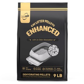 Enhanced Cat Litter Pellets 9 lbs, Long-Lasting Odor Control, Generic Litter Pellets Refills Exclusively for Dual-Layer Litter Box Systems, Zeolite, Non-climping, Not Low-Tracking