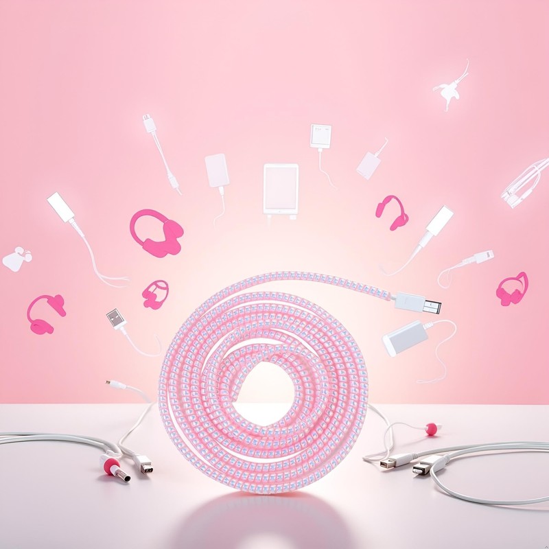 Pink Cable Protector Animal Proof Wire Repair, Cord Protector for