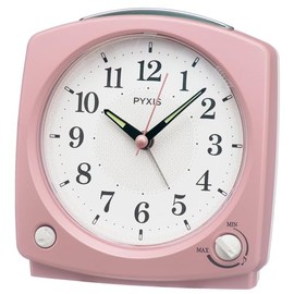 Seiko Clock (Seiko Clock) Alarm Clock Table Clock Analog Melody Pink Pearl PYXIS Pixis 125×120×69mm NR455P