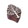 Decorative Floral Pattern Pine Tree Wood Block Print Stamp