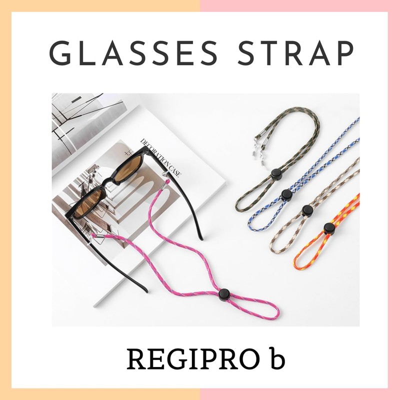 Regipro b Sports Glasses Strap Fall Prevention Accessory Unisex, Black